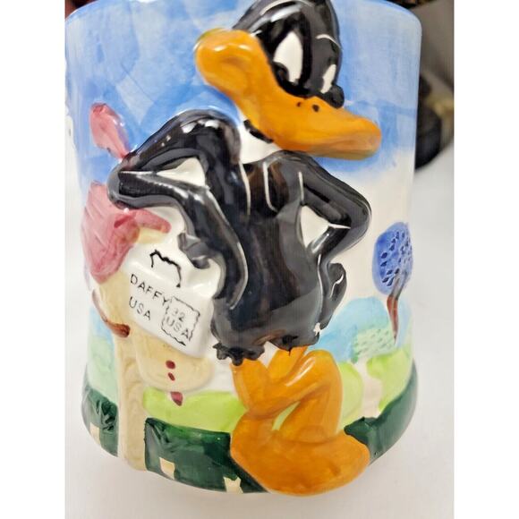 Looney Tunes WB 1999 Daffy Duck USPS Mailbox Ceramic Coffee Cup Mug - Picture 4 of 7